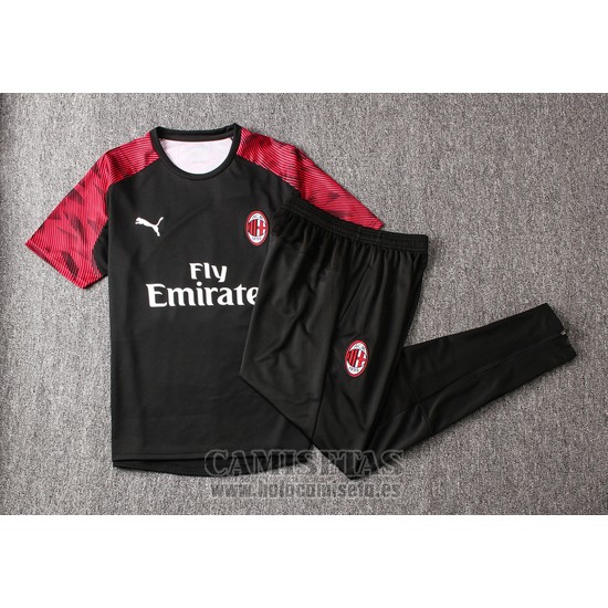 Chandal del AC Milan Manga Corta 2019-2020 Negro